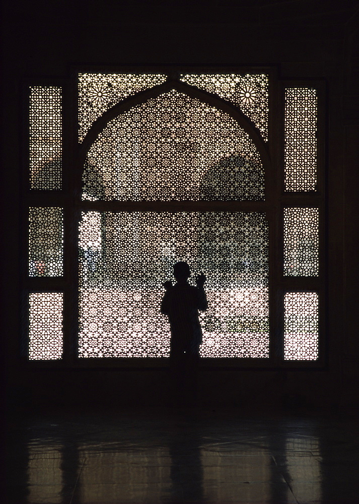 Ornate screen, Fatehpur Sikri, UNESCO World Heritage Site, Uttar Pradesh state, India, Asia