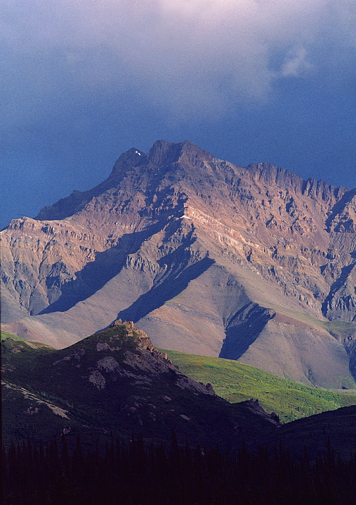 Denali Mountain at sunset, Alaska, United States of America, North America