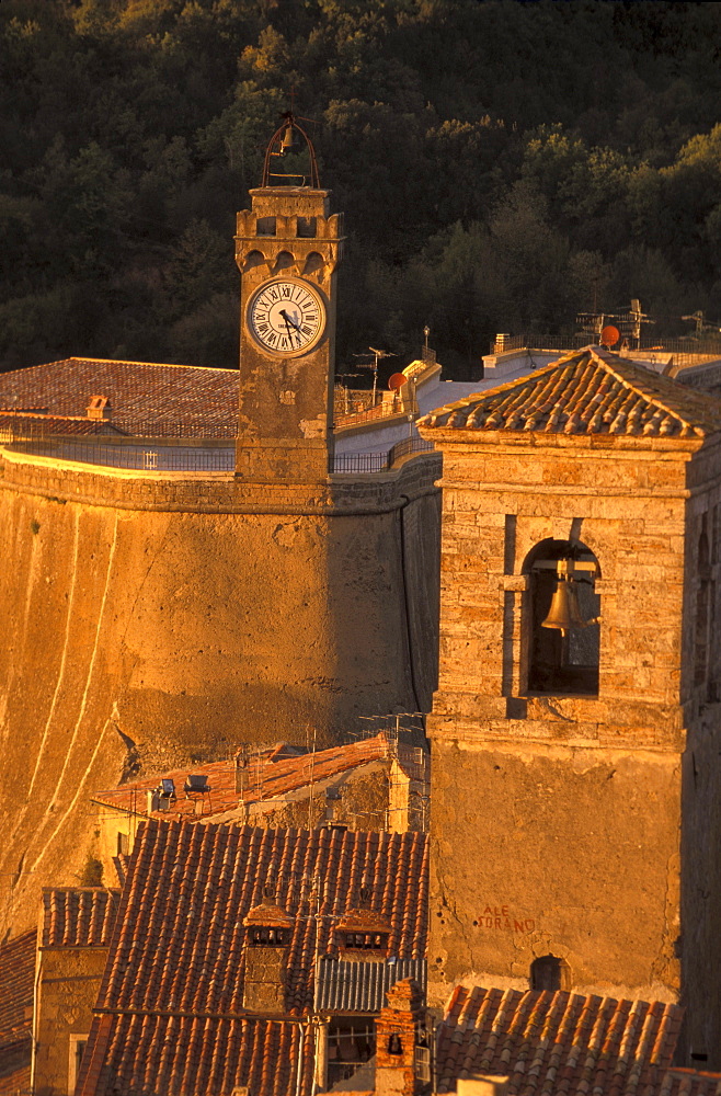 San Nicolò belltower, Sorano, Tuscany, Italy