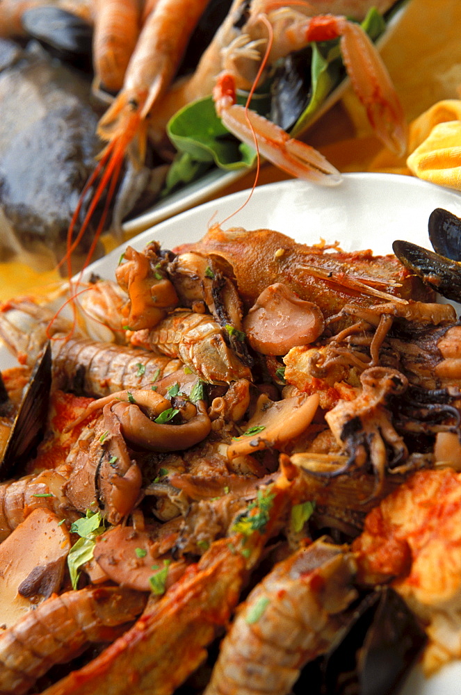 Cacciucco, Typical Italian food, La Barcarola Restaurant, Livorno, Tuscany, Italy