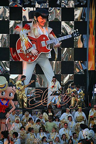 Elvis mask, Carnival 2007, Viareggio, Tuscany, Italy
