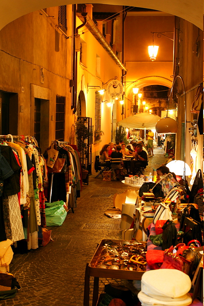 Stands, La Soffitta nella Strada, Summer antiquary fair, Sarzana, Ligury, Italy