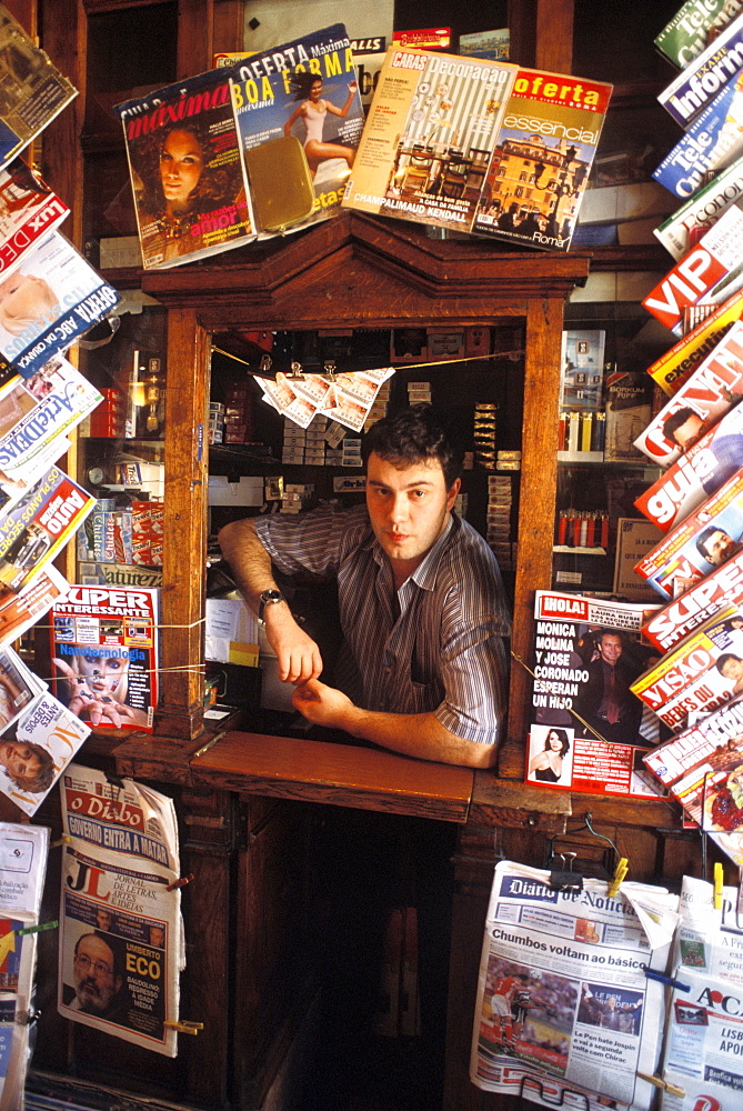 Newsstand, Lisbona, Portugal, Europe