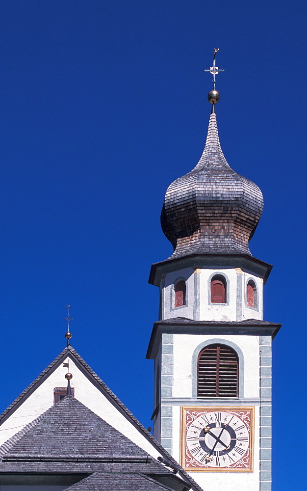 Church, San Cassiano, Val Badia, Trentino Alto Adige, Italy