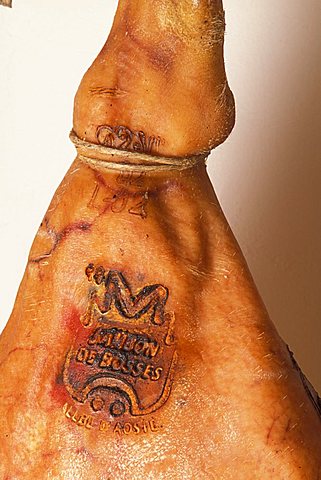 Jambon de Bosses typical ham, Valpelline, Valle d'Aosta,  Italy