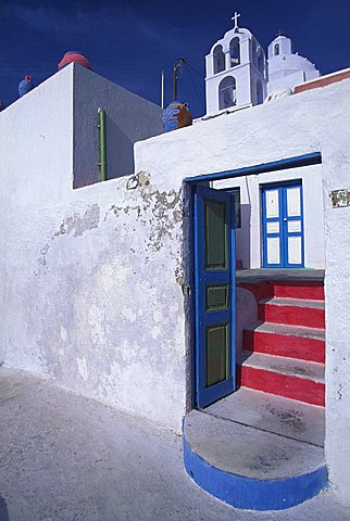 Church, Pirgos, Santorini island, Greece, Europe