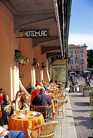 Hotel Du Lac cafe, Bellagio, Como lake, Lombardy, Italy