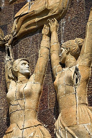 Communist era statues are on permanent display in the Statue Park outside Budapest, Hungary, Europe