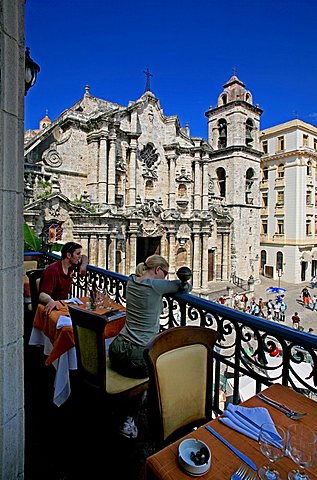 Balcony, El Patio restaurant, Havana, Cuba, West Indies, Central America