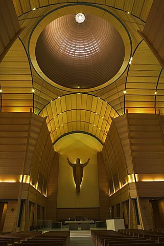 The Risen Christ statue, Upper Church, San Giovanni Bosco sanctuary, Castelnuovo Don Bosco, Piedmont, Italy, Europe