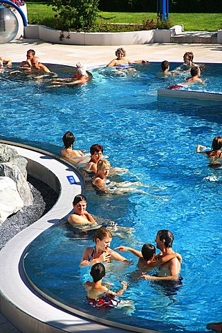Thermal baths, Leukerbad, Vallese, Switzerland, Europe