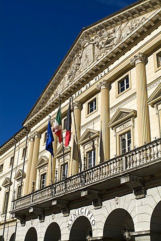 Town hall, Piazza Chanoux, Aosta, Valle d'Aosta, Italy, Europe