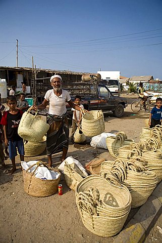 Fish market, Al Hodeidah, Yemen, Middle East  