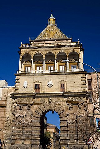 Porta Nuova of Normanni Palace, Palermo, Sicily, Italy 