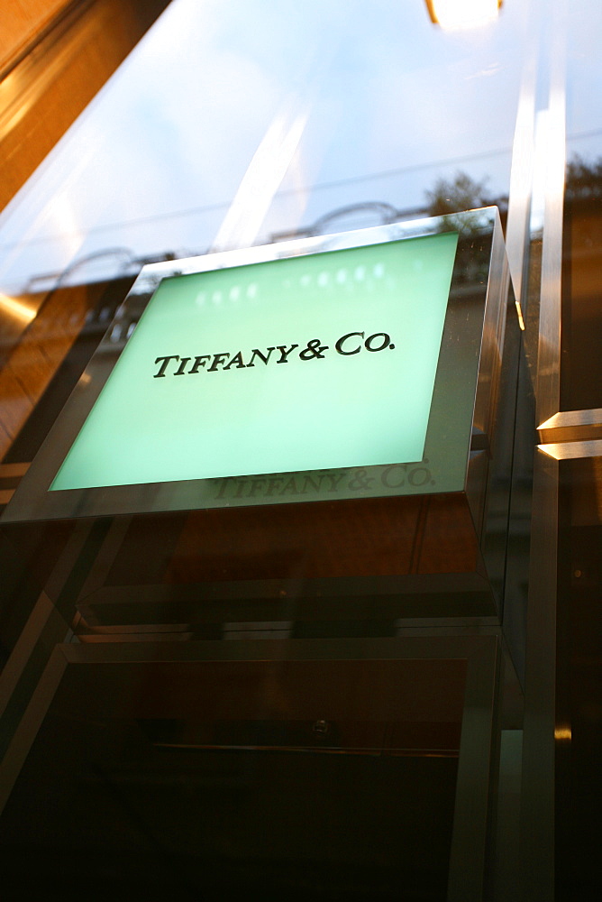 Tiffany & Co shop window, Via della Spiga 197 street, Milan, Lombardy, Italy, Europe