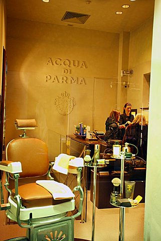 Acqua di Parma fashion shop, Via Gesù street, Milan, Lombardy, Italy, Europe