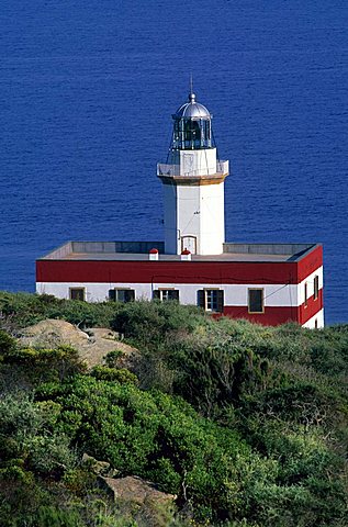 Lighthouse, Punta Capel Rosso, Giglio Island, Tuscany, Italy