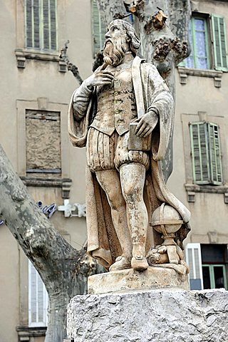 France, Provence, Salon de Provence,Nostradamus statue