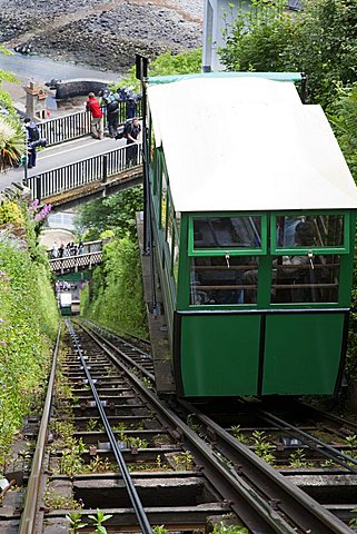 Cliff Railway, Lynton, North Devon, England, Great Britain