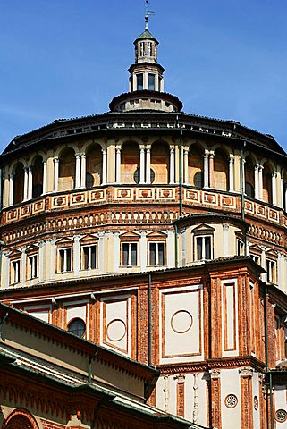 Bramante's apse, Santa Maria delle Grazie church, Milan, Lombardy, Italy