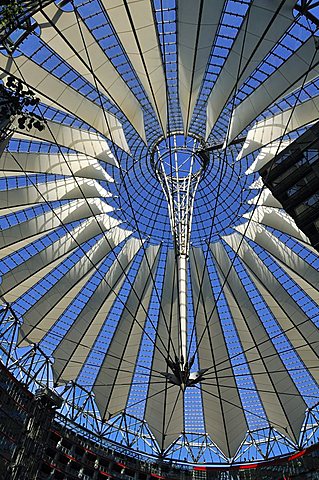 Roof of the Sony Center, Potsdam Square, Berlin, Germany, Europe