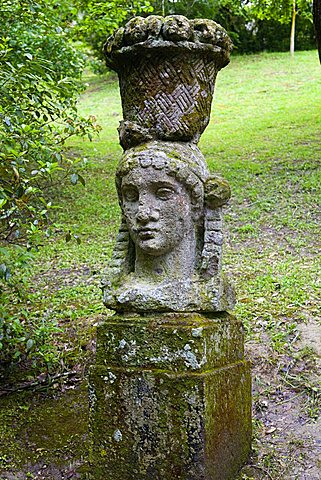 Statue, Parco dei Mostri monumental complex, Bomarzo, Lazio, Italy