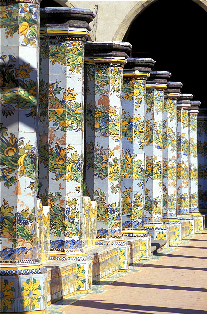 Santa Chiara's cloister, Naples, Campania, Italy