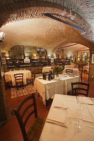 The "Enoteca" Restaurant, interior, Canelli, Asti, Piemonte, Italy, Europe