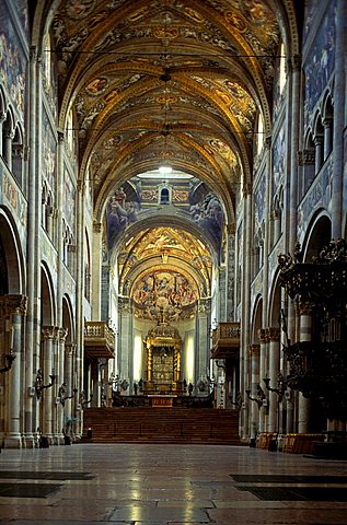 Interior of the cathedral, Parma, Emilia-Romagna, Italy