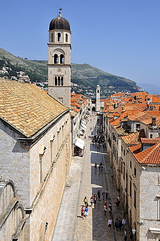 Stradun main street, Grad old town, Dubrovnik, Dalmatia, Croatia, Europe