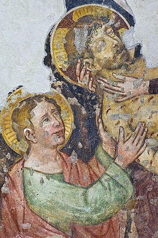 st. sebastian church: frescoes, nembro, italy