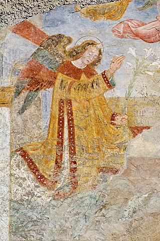 chiesa dell'annunciata: fresco, cerete basso, italy