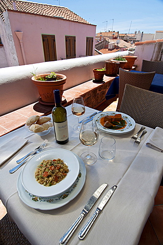 Tonno di Corsa Restaurant, Carloforte, St Pietro Island, Sulcis, Iglesiente, Carbonia Iglesias, Sardinia, Italy, Europe