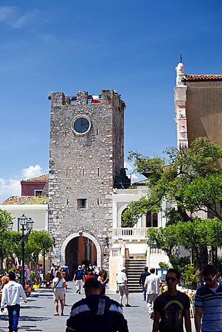 Torre dell'orologio, Taormina, Sicily, Italy, Europe