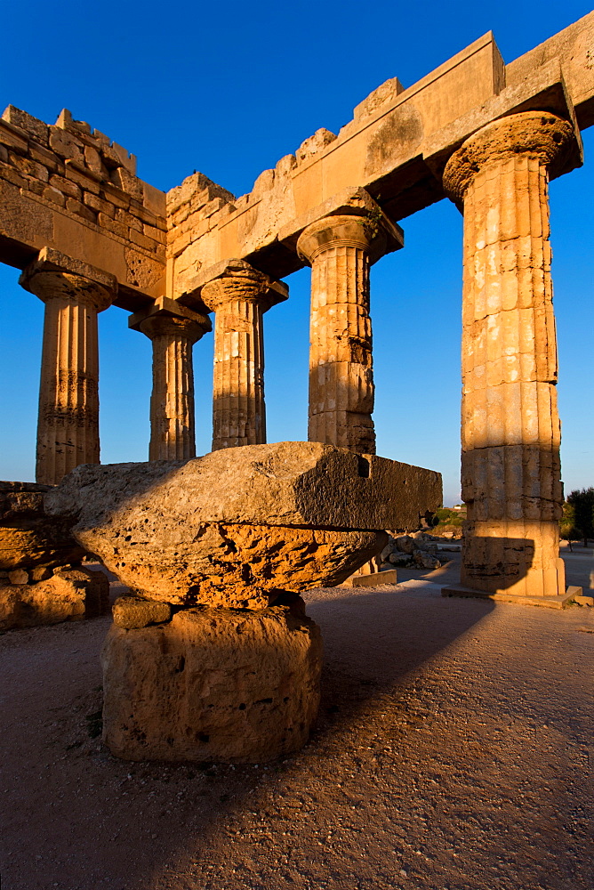 The Temple of Hera, Selinunte, archaeological site, Castelvetrano village, Sicily, Italy, Europe