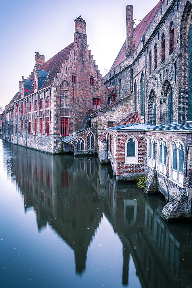 Houses and canals, Bruges, Belgium, Europe