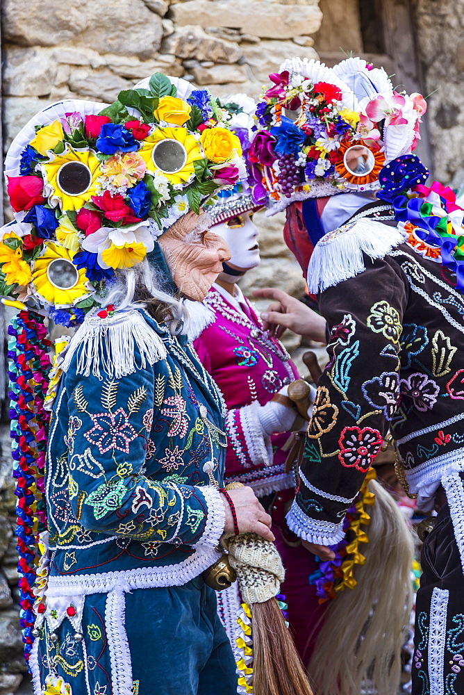 Coumba freida, alpine carnival, Gignod, Aosta valley, Italy, Europe