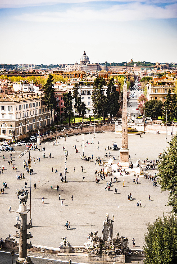 Piazza del Popolo, Pincio, Obelisk, Rome, Lazio, Italy, Europa