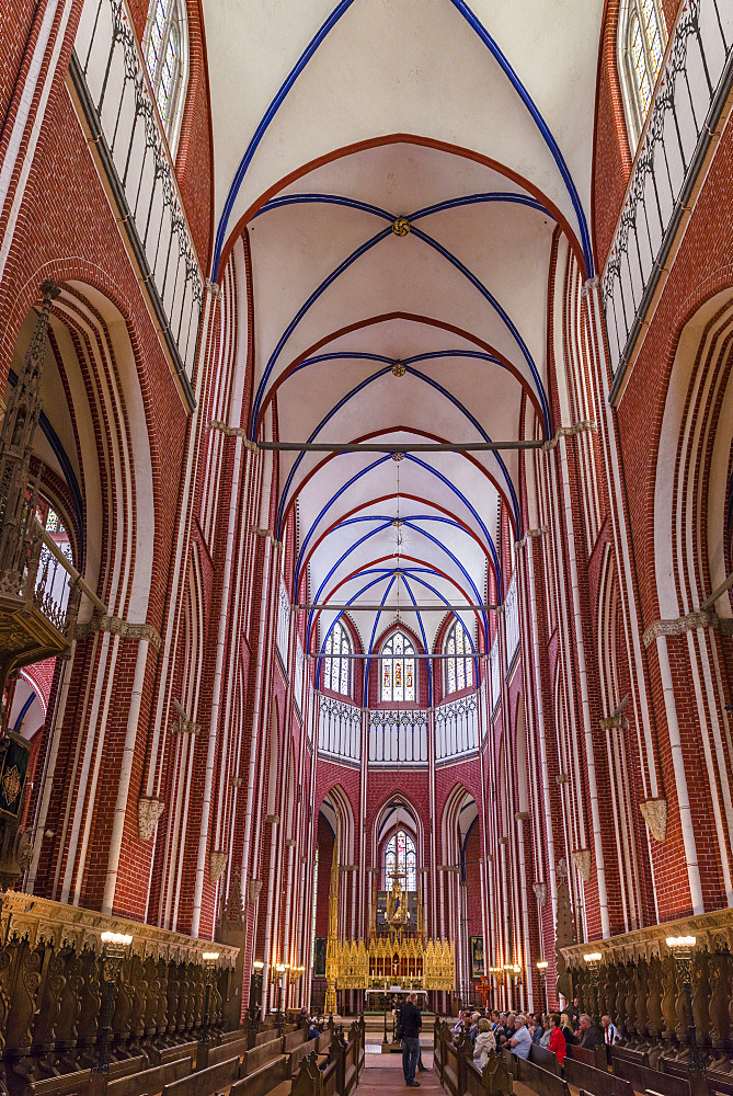 The minster in Bad Doberan near Rostock. A masterpiece build in north german brick high gothic style.  Europe,Germany, Rostock