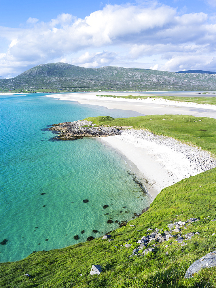 Isle of Harris, part of the island Lewis and Harris in the Outer Hebrides of Scotland. Seilebost Beach on South Harris.  Europe, Scotland, July