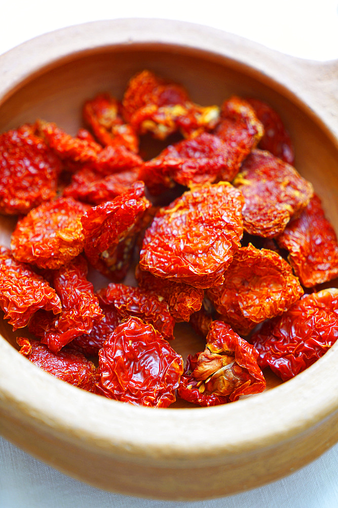 Traditional sundried cherry tomatoes from Sicily, Italy, Europe