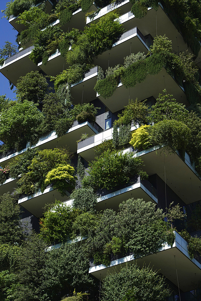 Bosco Verticale, Vertical Forest is a pair of residential towers designed by Boeri Studio in the Porta Nuova district, Bosco Verticale won the International Highrise Award, Milan, Lombardy, Italy, Europe