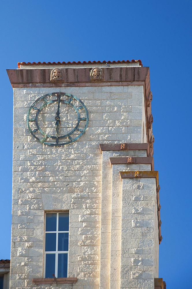 Sculptures, Mail Building, Nuoro, Sardinia, Italy, Europe
