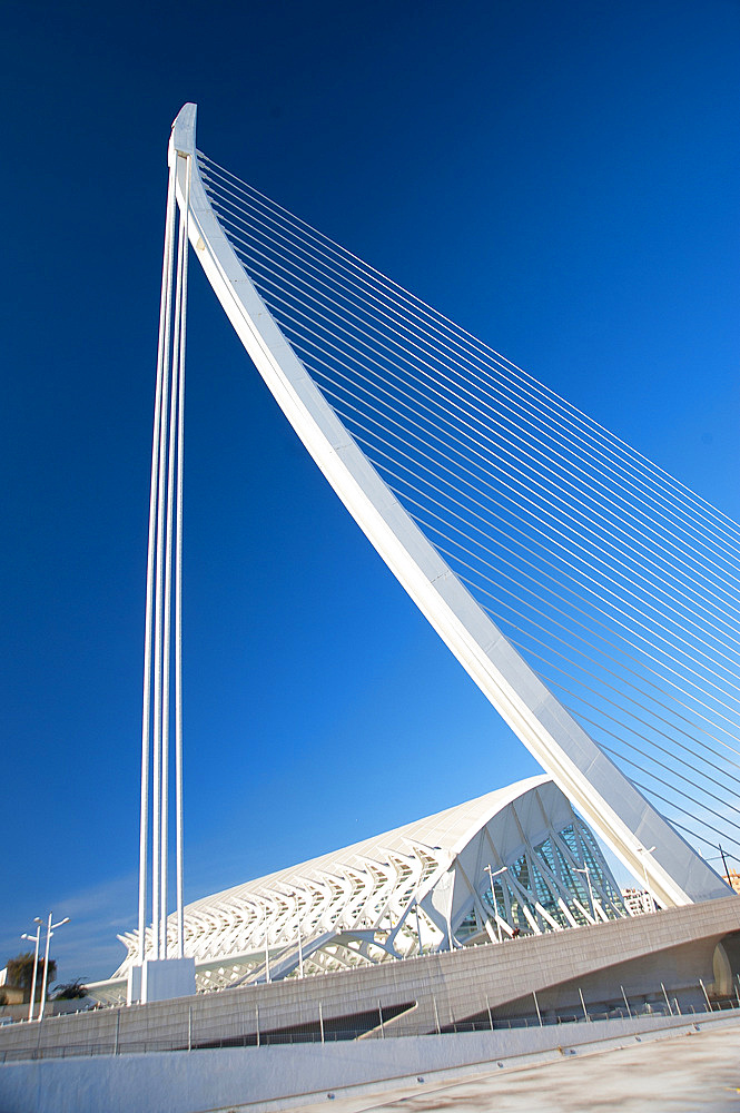 Assut de l'Or Bridge, Ciutat de les Arts i les Ciències, Valencia, Spain, Europe