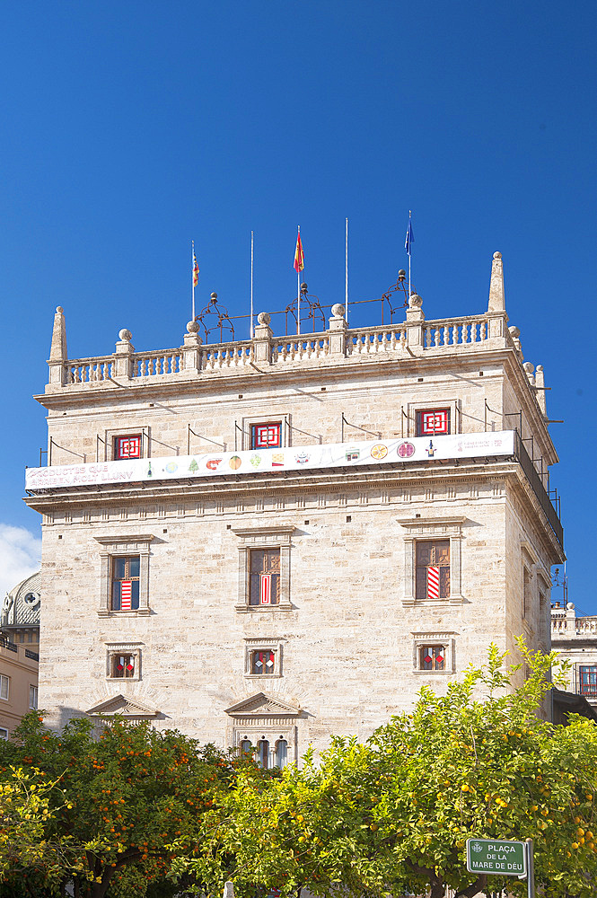 Plaça Mar de Deu, Plaça de la Virgen, Valencia, Spain, Europe