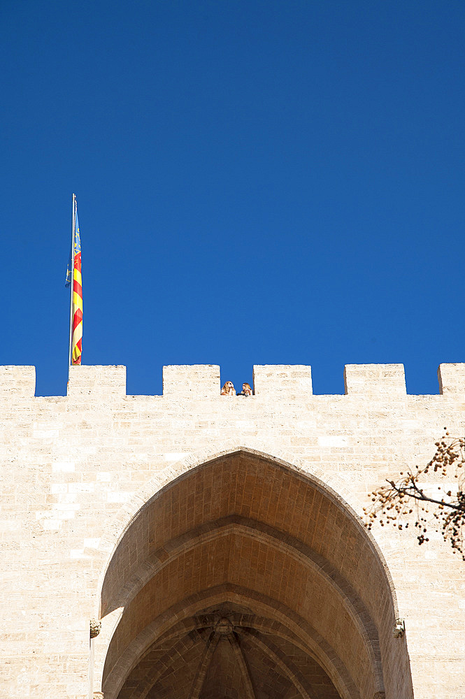 Porta de Serrans, Plaça dels Furs, Valencia, Spain, Europe