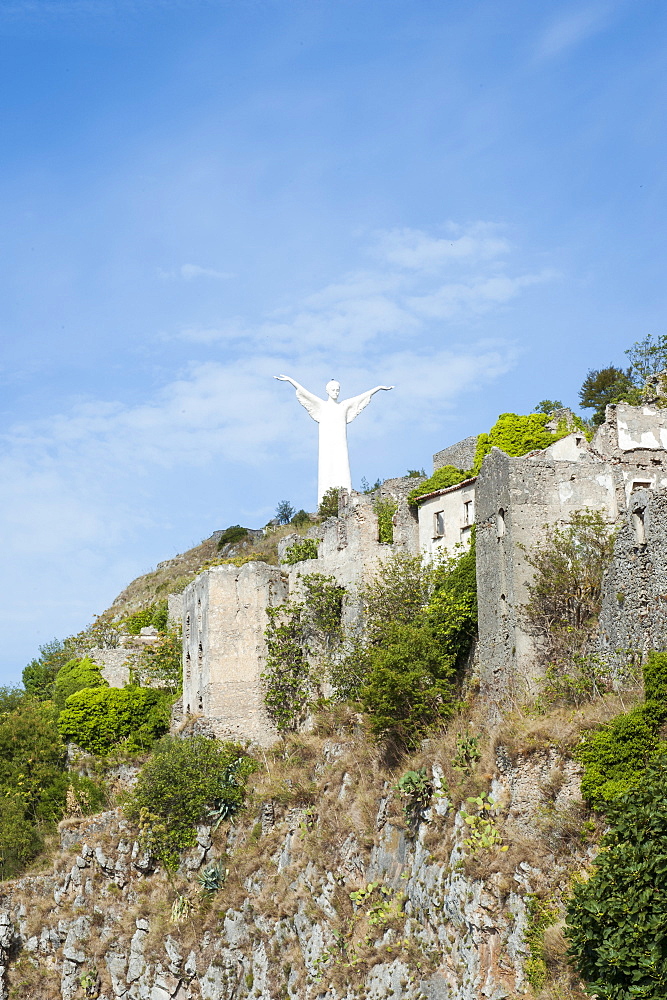 Statua del Cristo Redentore, Christ the Redeemer statue, Mount San Biagio, Maratea, Basilicata, Italy, Europe