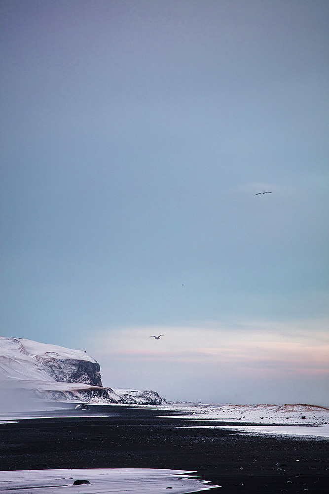 Reynisfjara Black Sand Beach, Vik, Iceland, North Atlantic Ocean