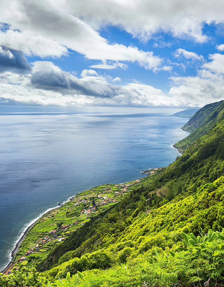 Faja de Sao Joao. Sao Jorge Island, an island in the Azores (Ilhas dos Acores) in the Atlantic ocean. The Azores are an autonomous region of Portugal. Europe, Portugal, Azores