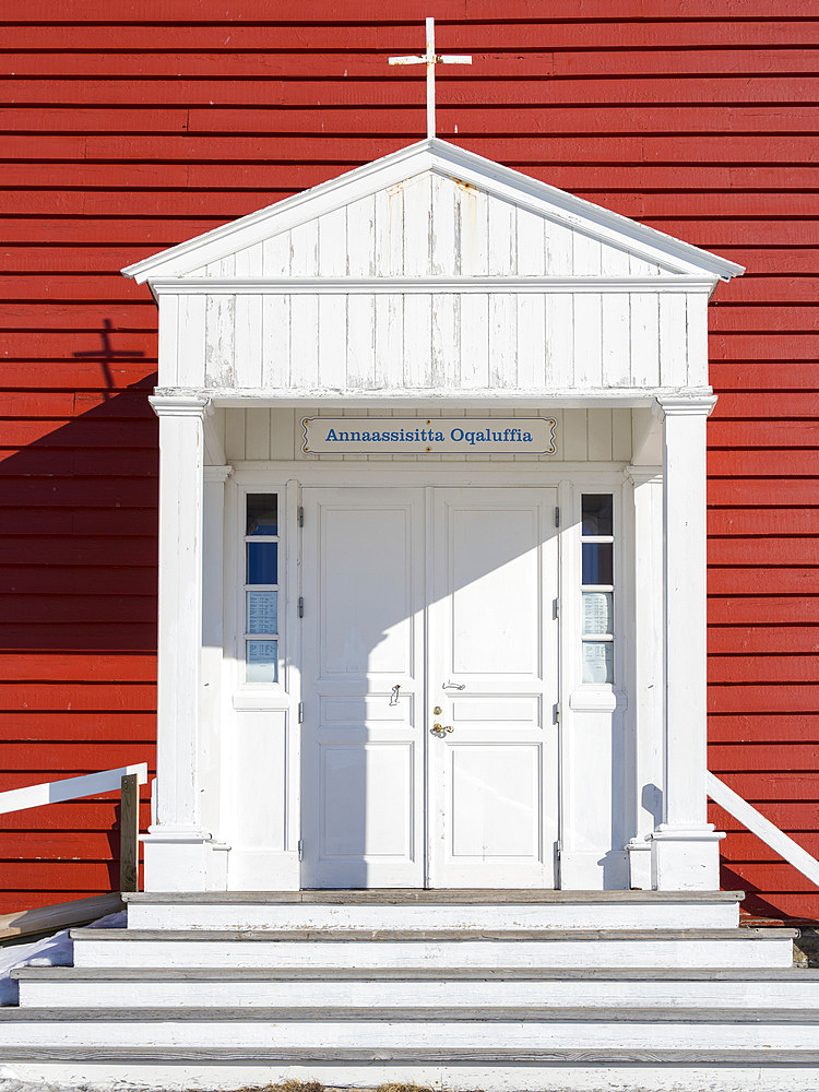 Church of our saviour, the cathedral of Nuuk. The old town of Nuuk, the capital of Greenland. America, North America, Greenland